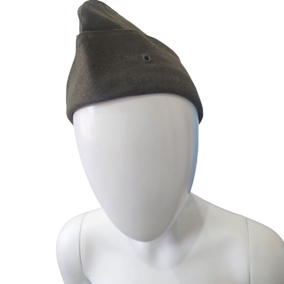 VTG 1987 USMC Mans Wool Serge Garrison Cap Green (#2234) Sz 6 7/8-Cold War - Picture 2 of 6